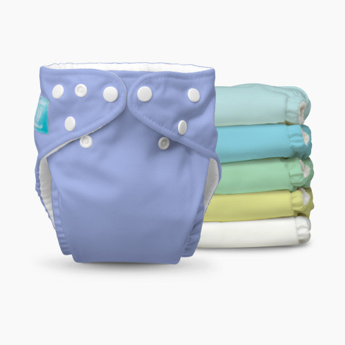 Charlie Banana Reusable Cloth Diapers with Fleece (5 Diapers and 5 Inserts) - Pastels