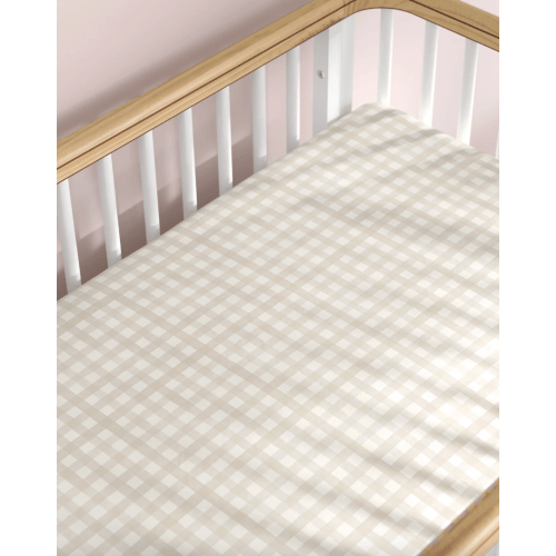 Nestig Gingham Organic Crib Sheet Set
