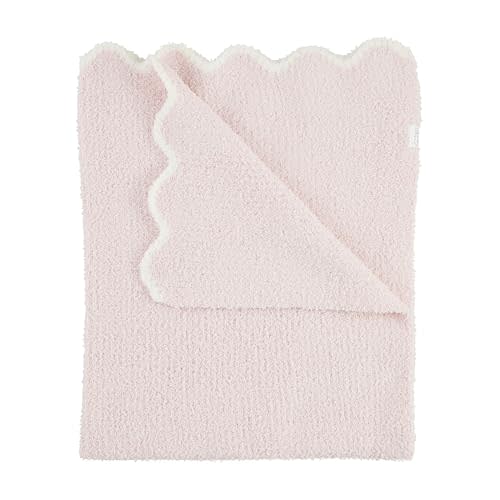 Mud Pie Children's Pink Scallop Chenille Blanket