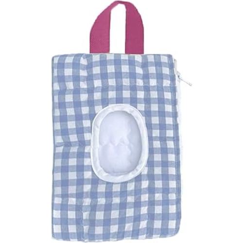 Quilted Baby Wipe Holder Floral Diaper Pouch Portable Quilted Wipes Bag for Car, Stroller