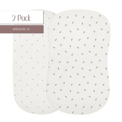 Ely's & Co. Baby Fitted Waterproof Bassinet Sheet Set - 2 Pack - 32" x 16"