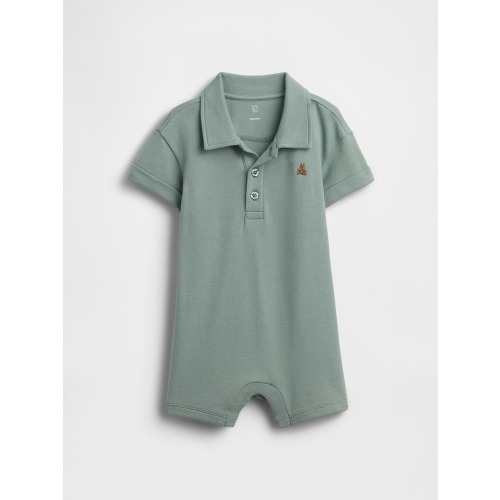 Baby Pique Polo Shorty One-Piece