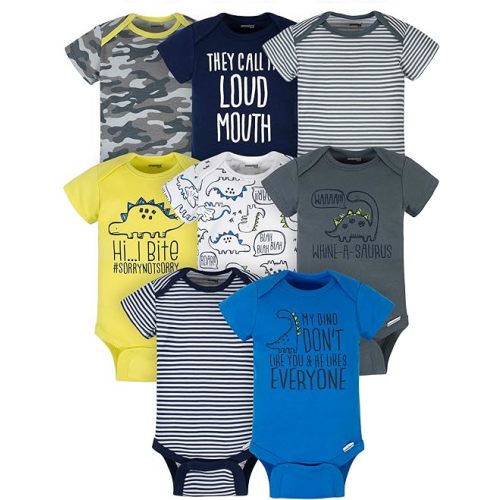 Onesies Brand baby-boys 8-pack Short Sleeve Mix & Match Bodysuits
