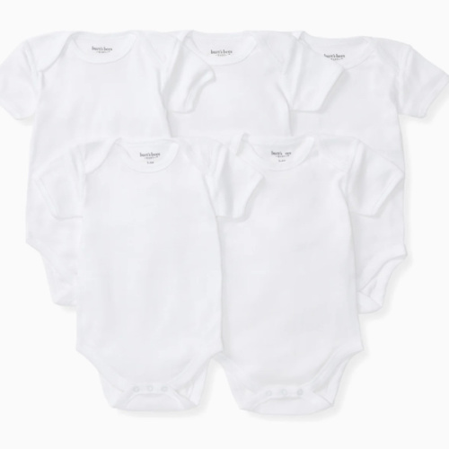 Bee Essentials Organic Short Sleeve Baby Bodysuit 5 Pack 0-3 months – Burt's Bees Baby