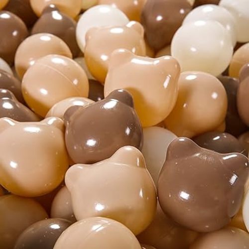 GOGOSO Bear Ball Pit Balls Shapes BPA Free Plastic Play Balls Crush Proof Kids Toddlers Baby Pastel Pelotas Toy Shaped Giant Friendship Bracelet
