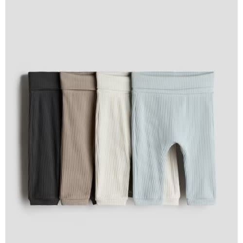 4-pack Ribbed Cotton Pants