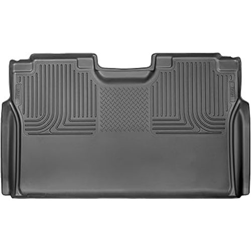 Husky Liners Weatherbeater Floor Mats | Fits 2015-2026 Ford F-150 (22-24 Lightning) SUPERCREW CAB; 2017-2026 F-250/F-350/F-450 SUPERCREW & SUPERCAB w/o FF Storage | 2nd Row, 1-pc Black - 19371