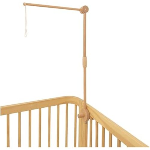 Baby Crib Mobile Arm - Mobile Hanger for Baby Girl or Boy Nursery Crib Decor - Wooden Decoration Attachment - 31 Inch with Silicon Gasket