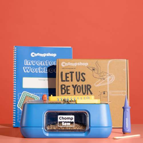 Maker Bundle (ChompSaw, Table Accessories, Inventor's Workbook, Hole Punch & Scoring Tool)