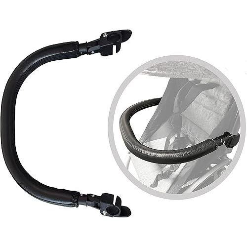 Baby Stroller Bumper Bar,Armrest, Handle, Crossbar Accessories for BBZ YoYo and Yoyo+,Black PU Leather