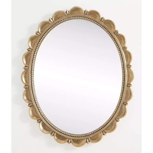 Louisa Scalloped Oval Wall Mirror