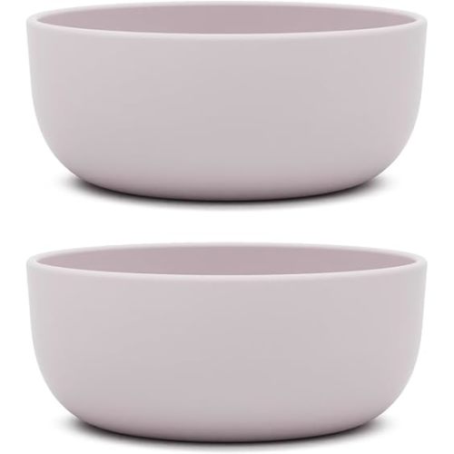 Lalo 2 Pack Silicone Bowls with Rigid Core - Non-toxic Grade Silicone Bowls for Toddlers and Kids Ages 12 Months+, BPA-Free, Dishwasher Safe, Non-suction