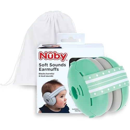 Nuby Soft Sounds Noise-Canceling Earmuffs with Travel Case