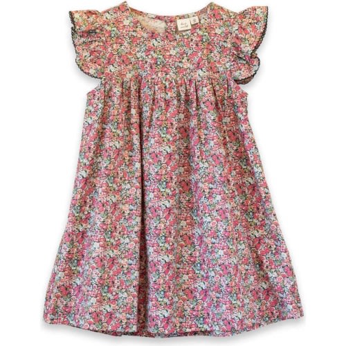 Girls Hannah Dress with Flutter Sleeves | Rosewood