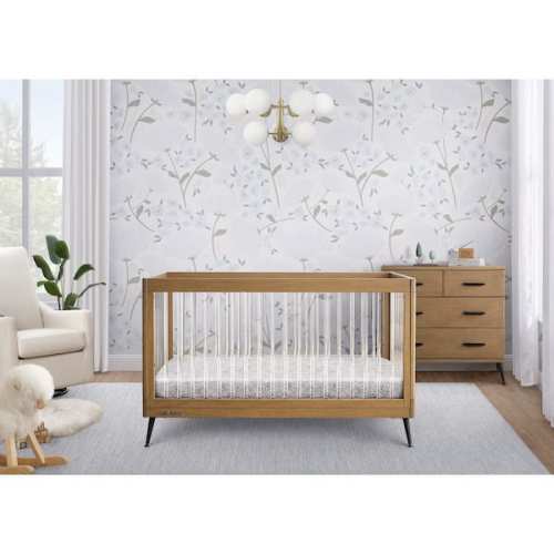 Sloane 4-in-1 Acrylic Convertible Crib-Greenguard Gold Certified, Acorn/Matte Black