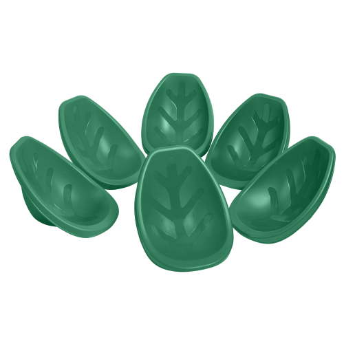 ECR4Kids Plastic Leaf Scoop Floor Rocker Seat, Classroom Furniture, Green, 6-Piece