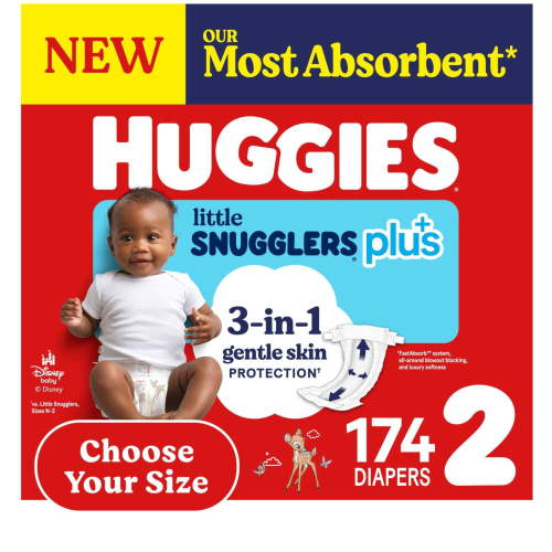Huggies Little Snugglers Plus Baby Diapers, Size 1-2 - Samsclub.com