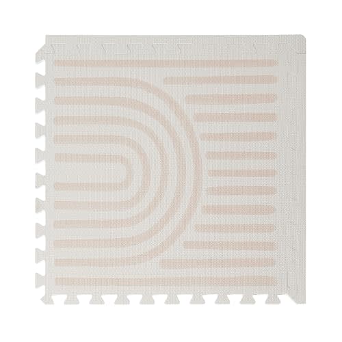 Toddlekind Playmat - Premium Foam Playmat, 4 x 6 feet, 6 Tile Extra Thick Foam Floor Puzzle Mat for Babies/Toddlers Stylish, Non-Toxic, Odorless. Perfect for Tummy Time & Play. 0m+
