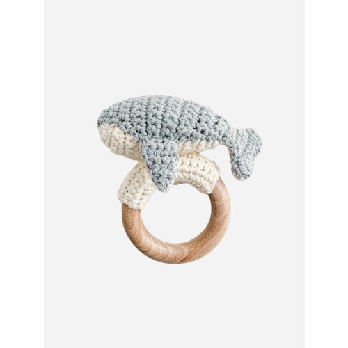 Whale Crocheted Rattle Teether