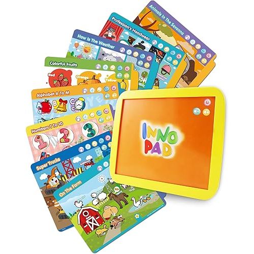 BEST LEARNING INNO PAD Smart Fun Lessons - Educational Tablet Toy to Learn Alphabet, Numbers, Colors, Shapes, Animals, Transport for Toddlers Ages 2 to 5 Years Old | Educational Birthday Gift