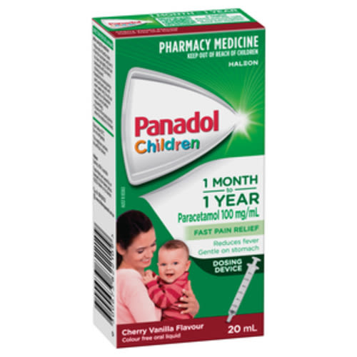Panadol 1 Month to 1 Year Cherry Vanilla Flavour 20mL