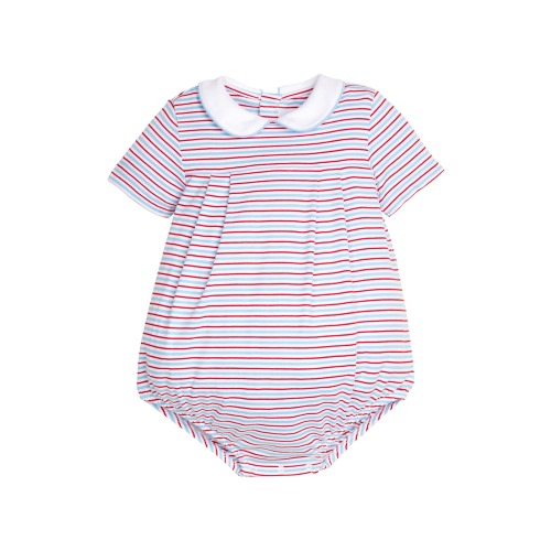 Pleated Peter Pan Bubble - Primary Stripe