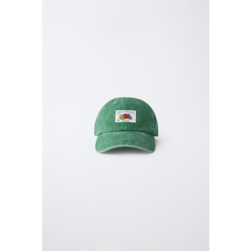 FRUIT OF THE LOOM WASHED EFFECT CAP - Green | ZARA United States