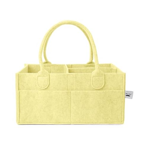 Mr. Pen- Baby Diaper Caddy Organizer, Lemon Glow, Baby Caddy Organizer with Handle, Compact Size, Collapsible & Portable