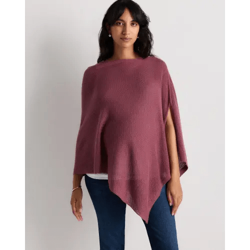 Lightweight Cotton Cashmere Nursing Shawl in Crushed Berry Purple