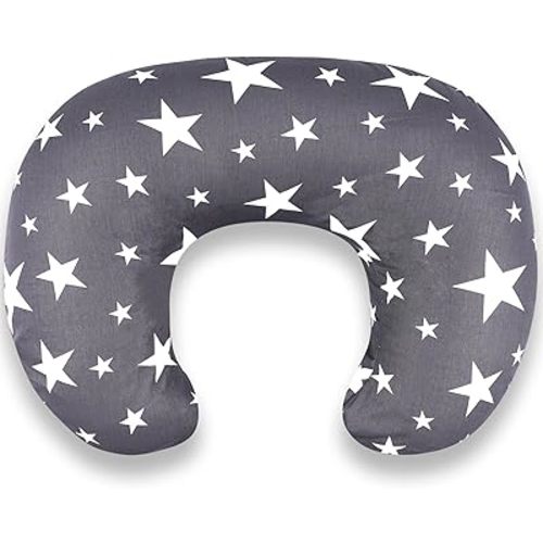 Nursing Pillow, Breastfeeding Pillow for Breastfeeding & Bottle Feeding, Standard Size Breathable with Washable Cover, Hypoallergenic, Tummy Time & Sitting Support (0-18Months)