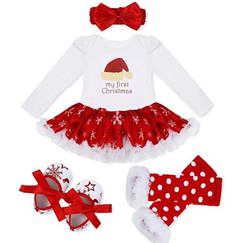 Baby Girls Outfits Newborn Infant My First Christmas Tutu Dress up