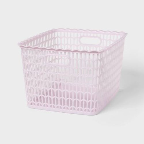 Wave Scallop Decorative Basket Large Purple - Brightroom™