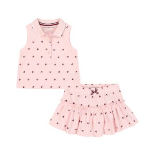 Baby Girls' Printed Top and Skirted Bloomers, 2-Piece Set