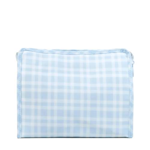 TRVL Design - Roadie Large Zip Pouch - Pimlico Plaid Blue - Sweet E's Children's Boutique