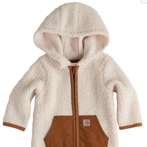 Kids' Long Sleeve Zip-Front Sherpa Coverall (Baby) | Sherpa Lined Clothing and Gear | Carhartt