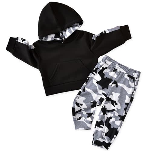 MINIFEIKO Toddler Baby Boys Camouflage Sweatsuit