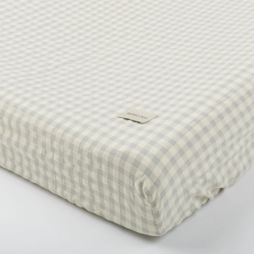 Changing Mat Cover Vichy Blue · Minicoton