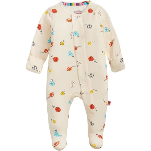 Magnetic Me Boys Modal Magnetic Baby Footie Pajamas | Silky Soft Modal Fabric | Baby Sleepers Available in Sizes PRE - 24M