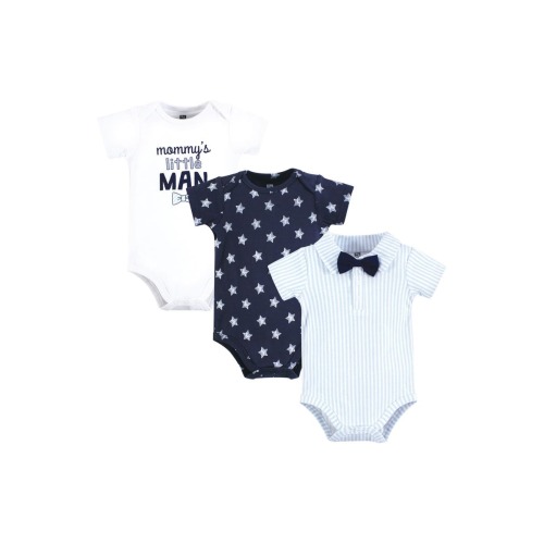 Little Soft Cotton All-in-One Outfits, Set of 3, 6-9M- Only a few left