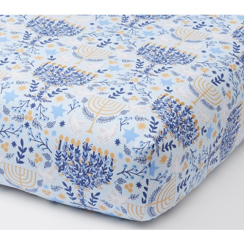 Rifle Paper Co. Hanukkah Organic Crib Fitted Sheet