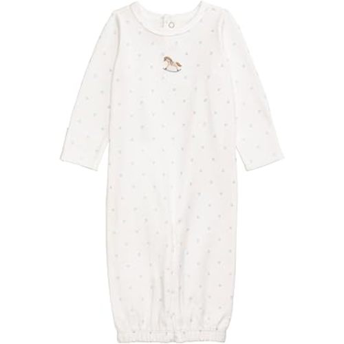 Mud Pie Baby Boy Polka Dot Rocking Horse Gown