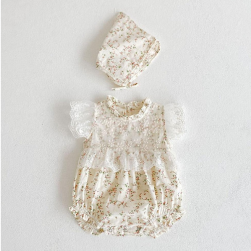 Laced Romper & Bonnet - Shop Online at Belle Baby | Belle Baby