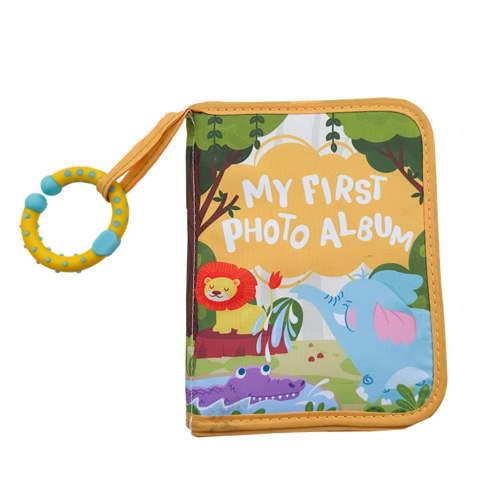 Photo Book Baby Memory Book Soft Fabric Photo Album With Safety Mirror And Teething circle For Newborns