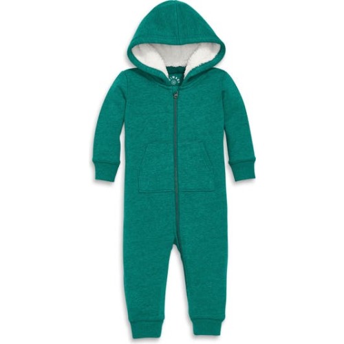 Baby Teddy Fleece-Lined Zip Romper, 0-3M