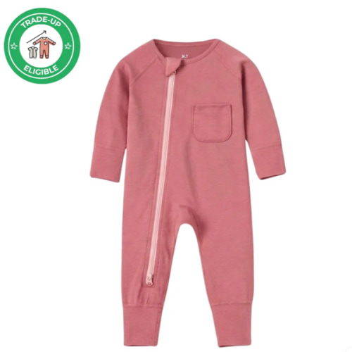 Organic Berry Zip Romper | Baby Sleeper | Our Little Treasures