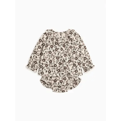 Dorothy Poplin Ruffle Collar Shirt and Bloomer Set