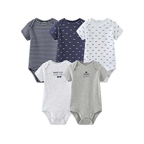 MAMIMAKA Baby Bodysuit Short Sleeve one-Piece Newborn Baby Clothes for Baby Boy and Girls