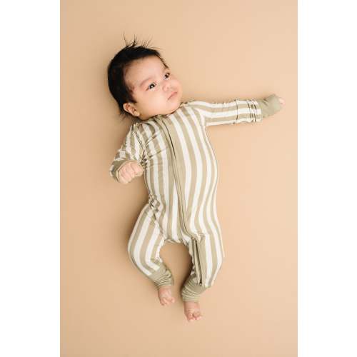Olive Stripe Bamboo Sleeper