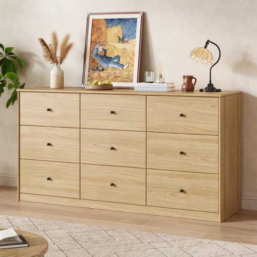 Ebern Designs White 9 Drawer Dresser | Wayfair
