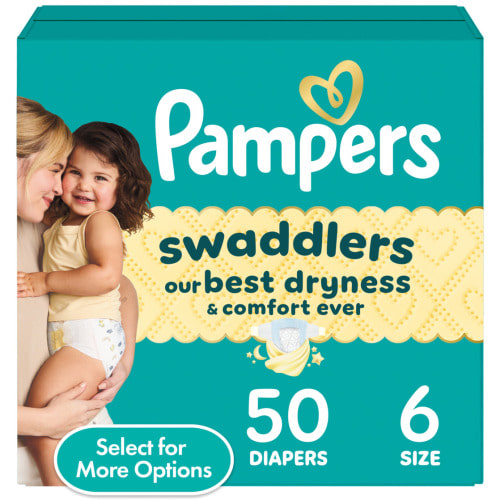 Pampers Diapers Size 6 with Leak Protection 50 Count